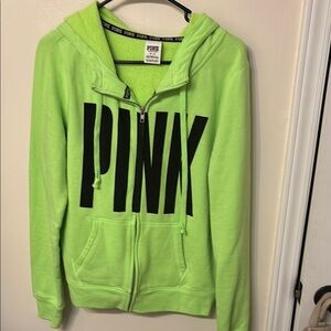 PINK Victoria's Secret Lime Green Hoodie
